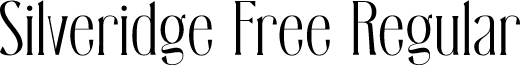 Silveridge Free Regular font