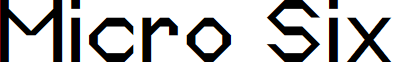 Micro Six font