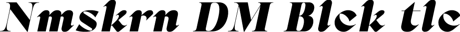 Namaskarn DEMO Black Italic