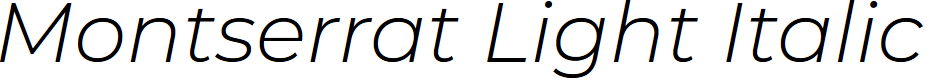 Preview image for Montserrat Light Italic