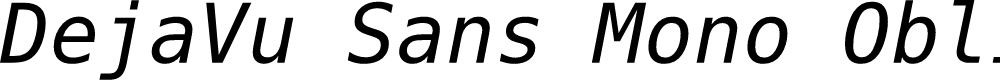 Preview image for DejaVu Sans Mono Oblique