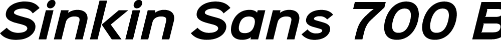Preview image for Sinkin Sans 700 Bold Italic