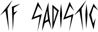 TF Sadistic Regular font