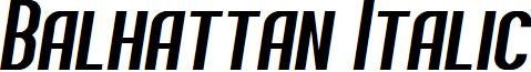 Balhattan Italic font