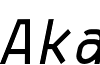 Akasha Italic font