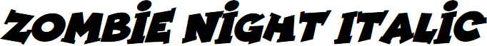 Zombie Night Italic font