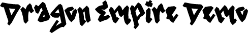 Dragon Empire Demo font