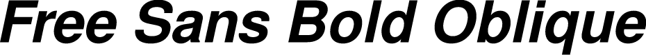 Preview image for Free Sans Bold Oblique