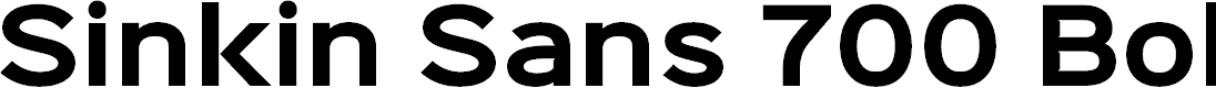 Preview image for Sinkin Sans 700 Bold