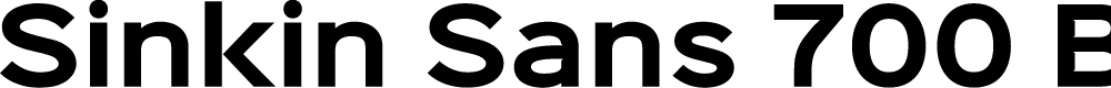 Preview image for Sinkin Sans 700 Bold