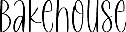 Bakehouse font