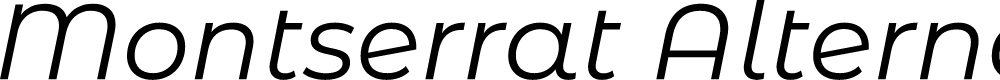 Preview image for Montserrat Alternates Italic