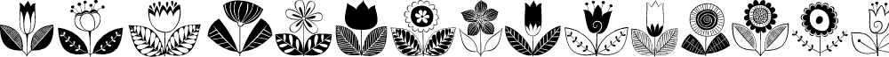 DoodleDings 2 RetroFlowers font