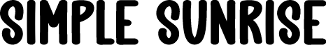 Simple Sunrise font