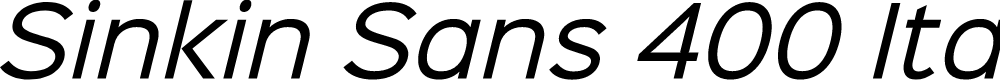 Preview image for Sinkin Sans 400 Italic