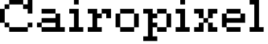 Cairopixel font
