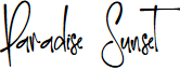 Paradise Sunset - Perosnal Use font