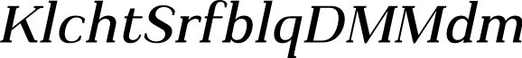 Kulachat Serif Oblique DEMO Medium