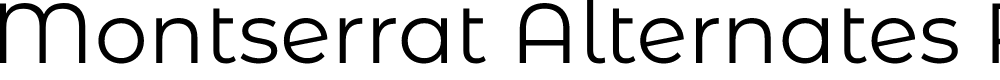 Preview image for Montserrat Alternates Regular