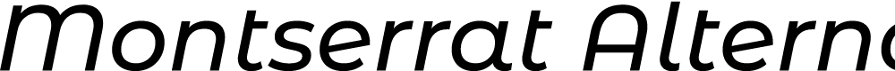 Preview image for Montserrat Alternates Medium Italic