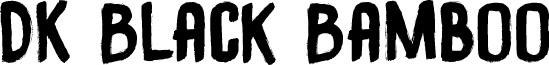 DK Black Bamboo font