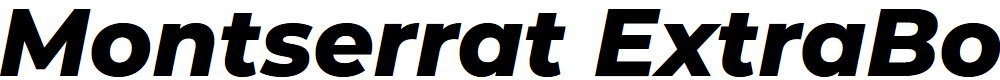 Preview image for Montserrat ExtraBold Italic