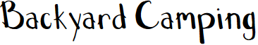 Backyard Camping font