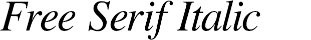 Preview image for Free Serif Italic