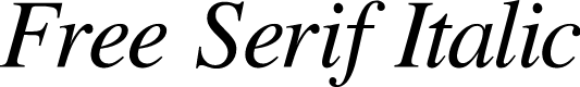 Preview image for Free Serif Italic