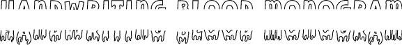 Handwriting Blood Monogram font