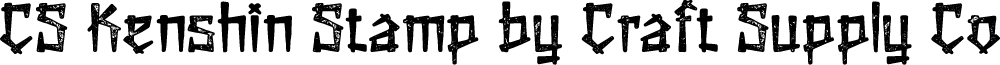 CS Kenshin Stamp Regular Demo font