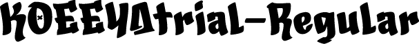 KOEEYAtrial-Regular font