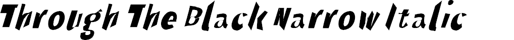 Preview image for Through The Black Narrow Italic