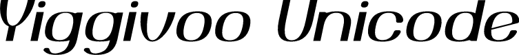 Preview image for Yiggivoo Unicode Italic