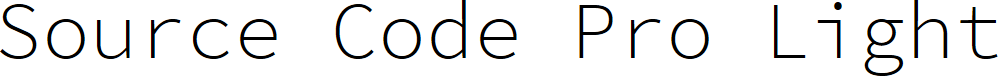 Preview image for Source Code Pro Light