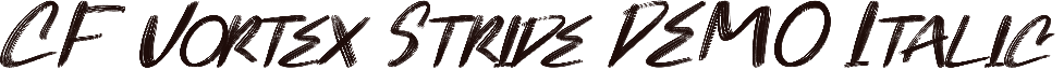 CF Vortex Stride DEMO Italic font