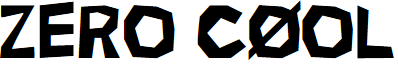 Zero Cool font