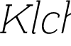 Kulachat Slab DEMO ExtraLight Italic font