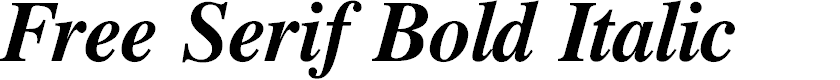 Preview image for Free Serif Bold Italic