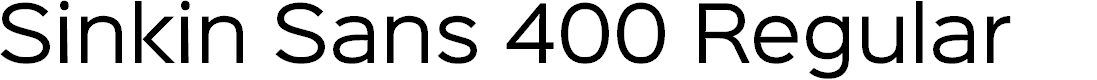 Preview image for Sinkin Sans 400 Regular