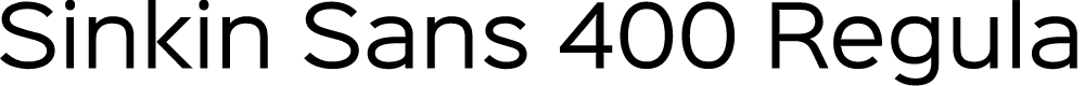 Preview image for Sinkin Sans 400 Regular