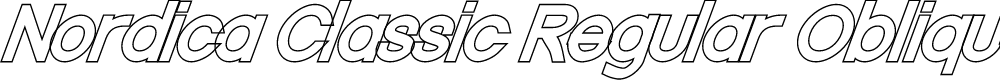 Preview image for Nordica Classic Regular Oblique Outline