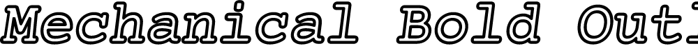 Preview image for Mechanical Bold Outline Oblique