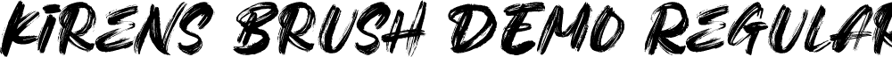 Kirens Brush DEMO Regular font