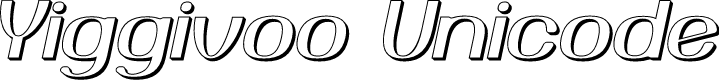 Preview image for Yiggivoo Unicode 3D Italic