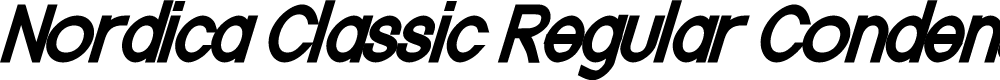 Preview image for Nordica Classic Regular Condensed Oblique