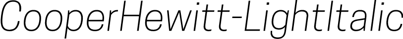 Preview image for CooperHewitt-LightItalic