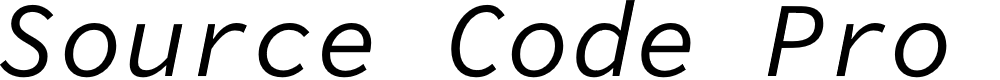 Preview image for Source Code Pro Italic