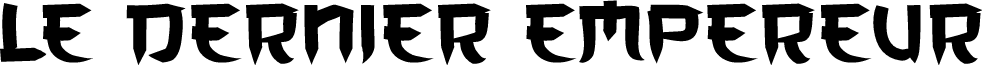 CF Le dernier Empereur Personal Regular font