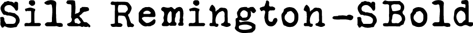 Silk Remington-SBold font